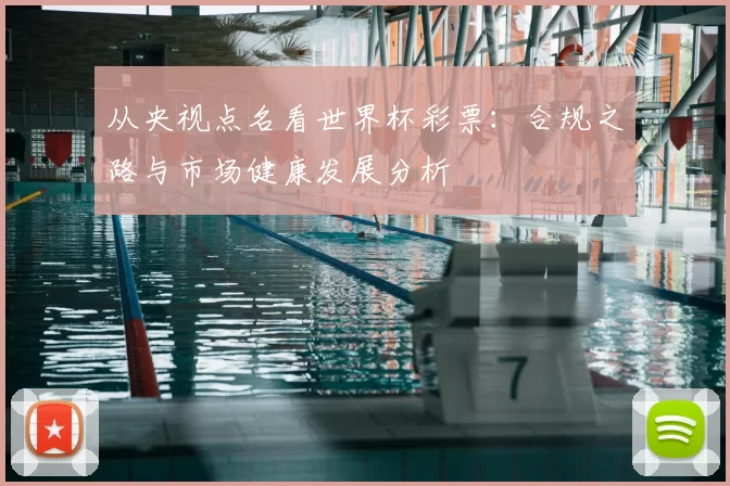 从央视点名看世界杯彩票：合规之路与市场健康发展分析