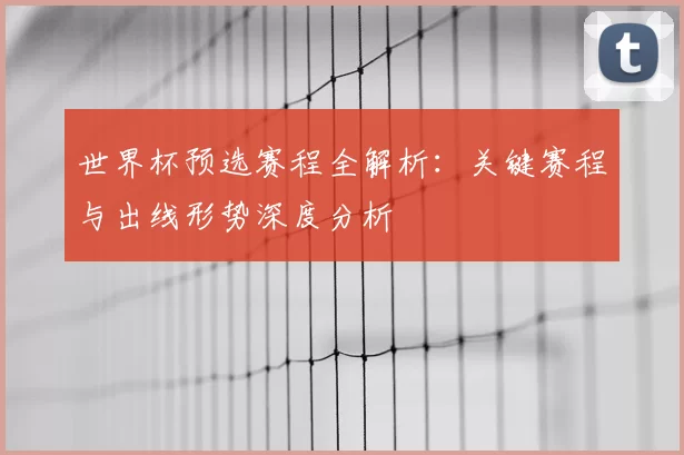 世界杯预选赛程全解析：关键赛程与出线形势深度分析